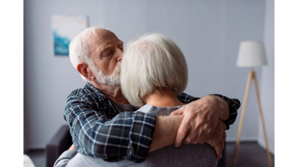 Older couple sad alzheimers