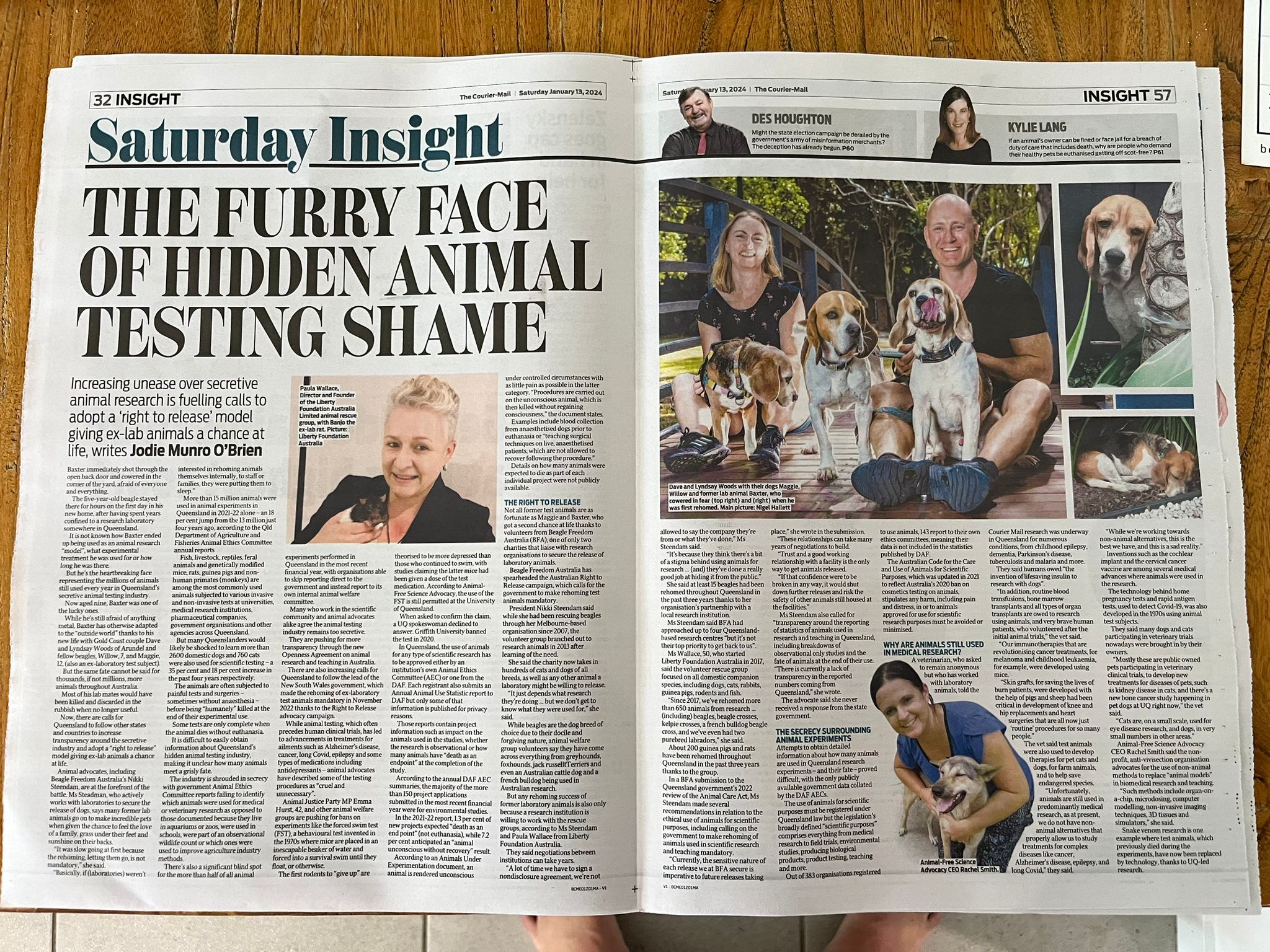 The Furry Face of Hidden Animal Testing Shame - The Courier Mail, January 13 2024